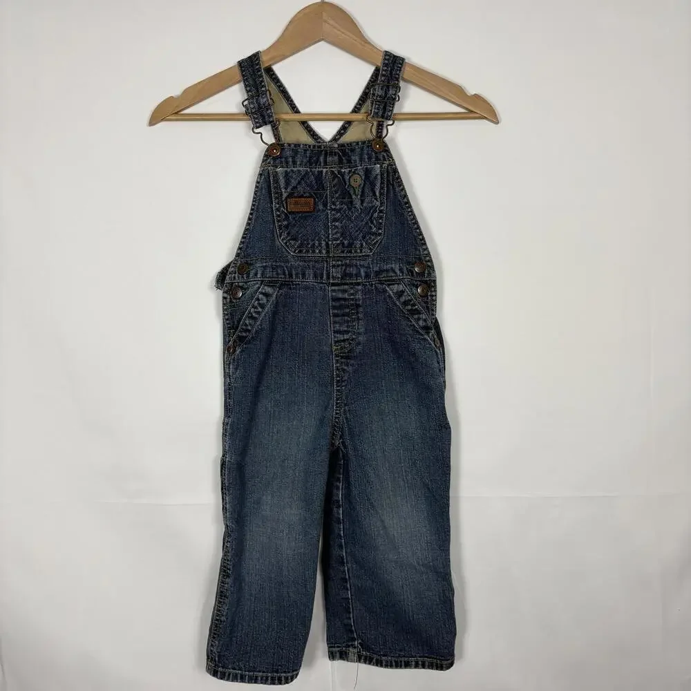 Genuine Kids Osh Kosh 3T Long Denim Kids Overalls
